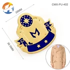 Engraved Logo With Soft Enamel Metal Gold Logo Pins