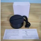 Lamp Base 3d Led Night Lamp Wholesale 3D Led Lamp Round Acrylic USB And Touch Switch Black Base Led Night Light Base