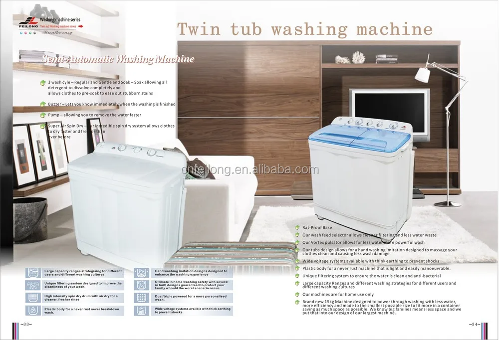 7kg semi auto washing machine twin tub washing machine xpb70