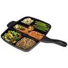 High Quality 5 Section Square Cooking Aluminum Frying Pan