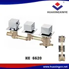Factory square shape handle brass shower panel HX-6620 thermostatic faucet