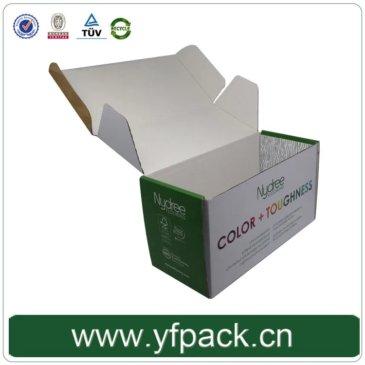tuck end corrugated paper box ship flat mail box foldable