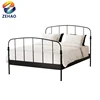 Latest designs round tube steel single bed