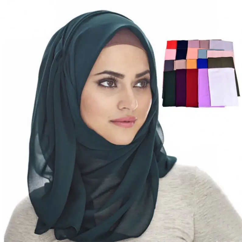 Леди шарф оптовая продажа китайский шифон ткань горячий арабский для женщин Shemag
