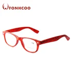 FONHCOO Promotion Fashion Customized Red Frame 1.5 Reading Glasses For Women