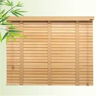 Natural bamboo Straight type venetians slats Bamboo venetians blinds