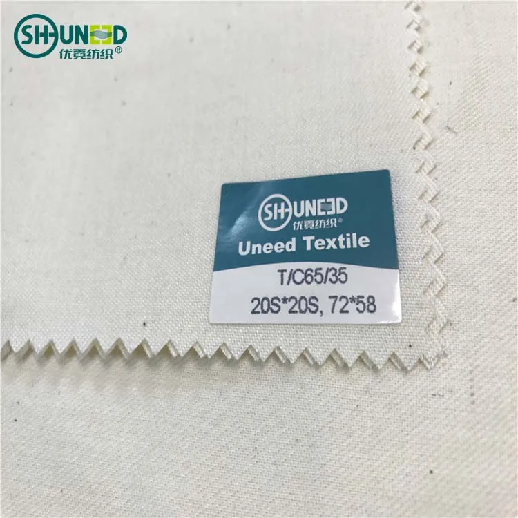 65% 35% TC Woven Pocketing Lining Fabric for Jeans Garment