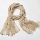 2019 new print hijab spring china oversized crinkle 100% silk cotton scarf