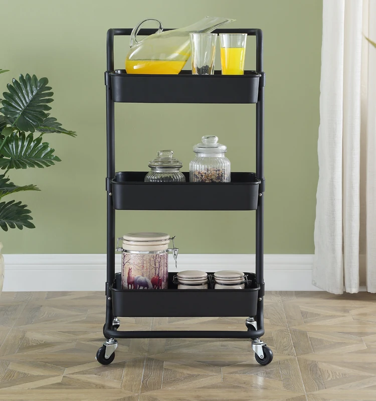 3 Tier storage shelf   Raskog Kitchen cart Utility Organizer cart