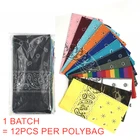 Promotion 12PC 100% cotton classic multifunctional design print paisley square outdoor custom headwear furoshiki bandana