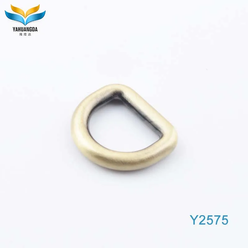 metal triangle gold welded d buckle ring