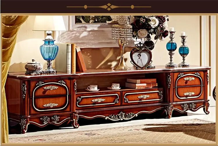Antique High Living Room Wooden furniture lcd TV Stand pfy10008
