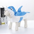 Pet Apparel Accessories Dog Costume Outdoor Cartoon Lovely Waterproof Overall Pet Dog Raincoat Shark Cosplay Pet Costume