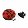 superseptember Wholesale Cheap 64mb 128mb lady bug animal shape PVC 3D customized usb flash drives kids gift pendrive