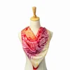cashmere feel printed acrylic and silk fashion winter scarf and shawl hijab