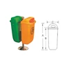 New design suspension type dustbin advertising, decorative dustbin, public dustbin