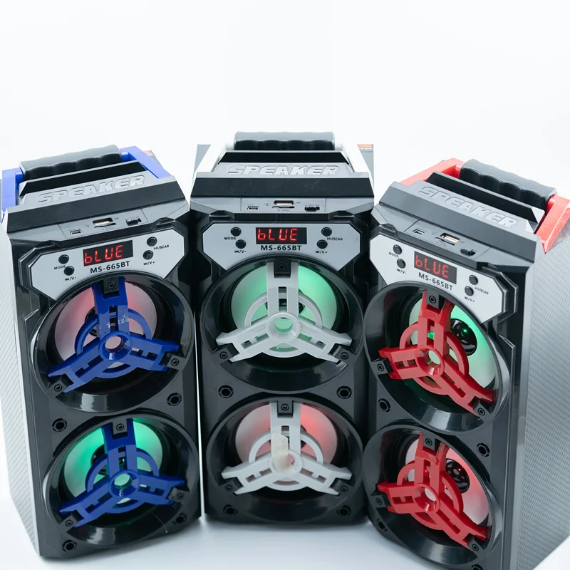 MS SPEAKER,4INCH PORTABLE WOODEN SPEAKER MP3 MINI PORTABLE BLUETOOTH SPEAKER STEREO WITH USB/SD/BT/FM, - ANKUX.COM