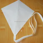 Chinese promotional white color DIY kite diamond kite paper kite for kids