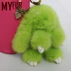 Mink Fur Made Copenhagen Rabbit Accessory Bag Charm Car Key Chain