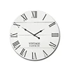 Farmhouse Vintage antique style rustic Wooden White Wall Clock