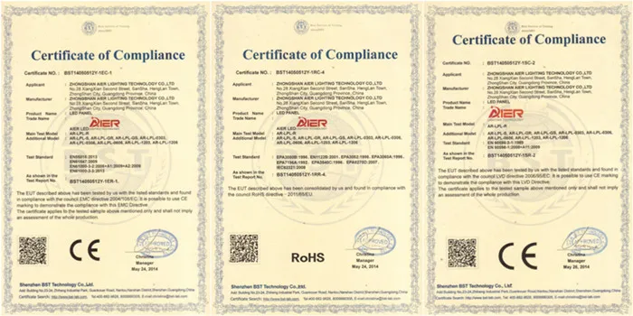 Discount oem square led panel light 60cm x 60cm