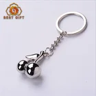 2017 custom cherry shaped 3d metal keychain zinc alloy keyring