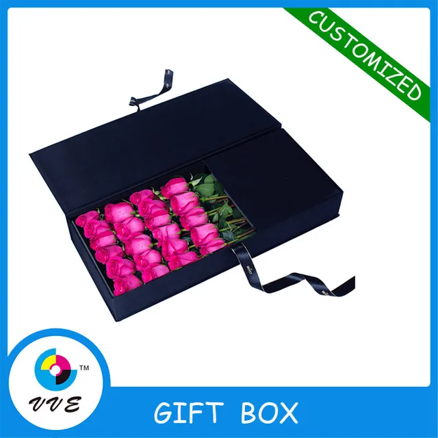 hot sale customized printing flower gift packaging long stem