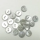 10mm laser logo black mother of pearl shell button for shirt