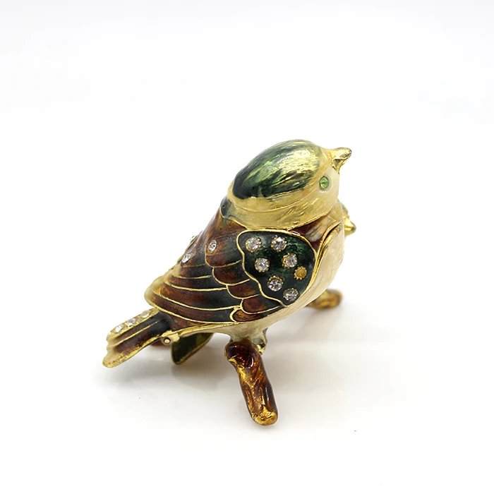 exquisite unique magpie animal shape metal jewelry gift boxes