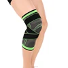 High quality nylon elastic knee compression sleeve with straps for sports