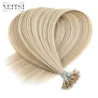 Neitsi u tip 100% remi human Hair Extensions Straight Double Drawn U Tape Hair Extens P18K/613#