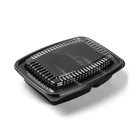 2 compartments meal prep plastic food container