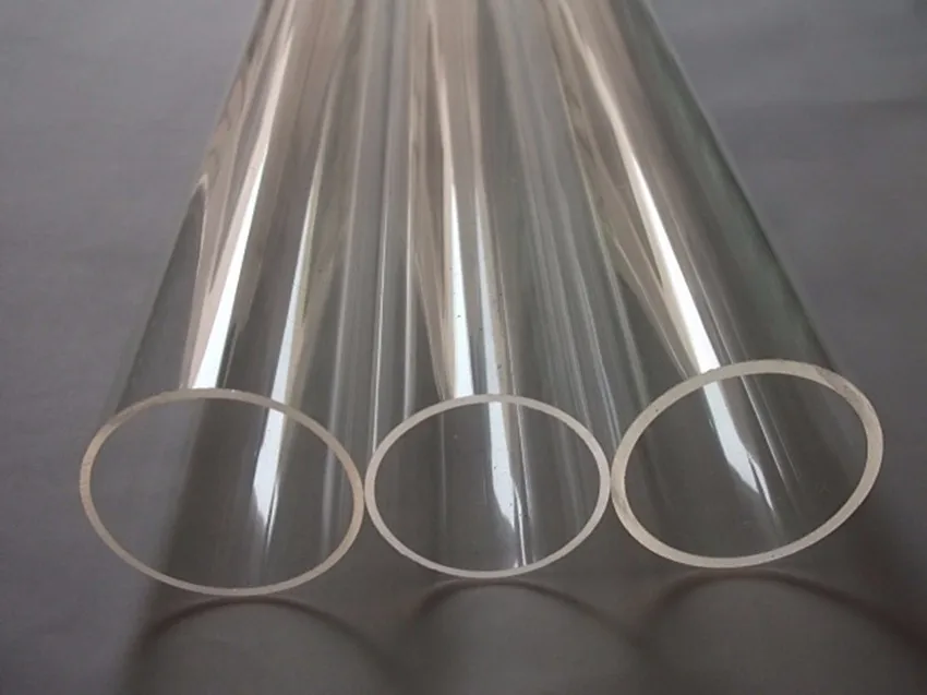 Plastic Acrylic Plexiglass Clear Square Tube OD25x25x1000mm LED Decor