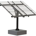 Single pole solar ground mount racking system