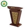 /product-detail/hotel-cherry-red-golden-design-wooden-rostrum-lectern-pulpit-podium-60778476561.html