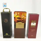 Custom Design Decorative Wine Bottle Packaging Gift Wine cardboard Box, Square Window Cocktail Paper box