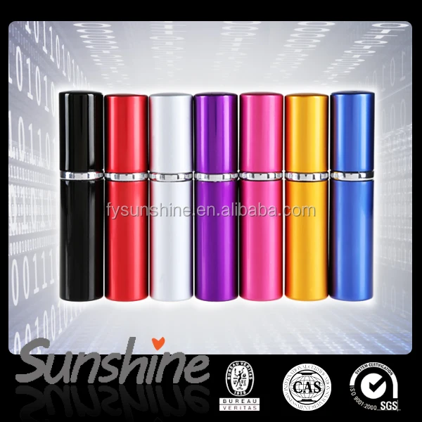 Luxury free sample 6ml 10ml cosmetic aluminum perfume bottle
