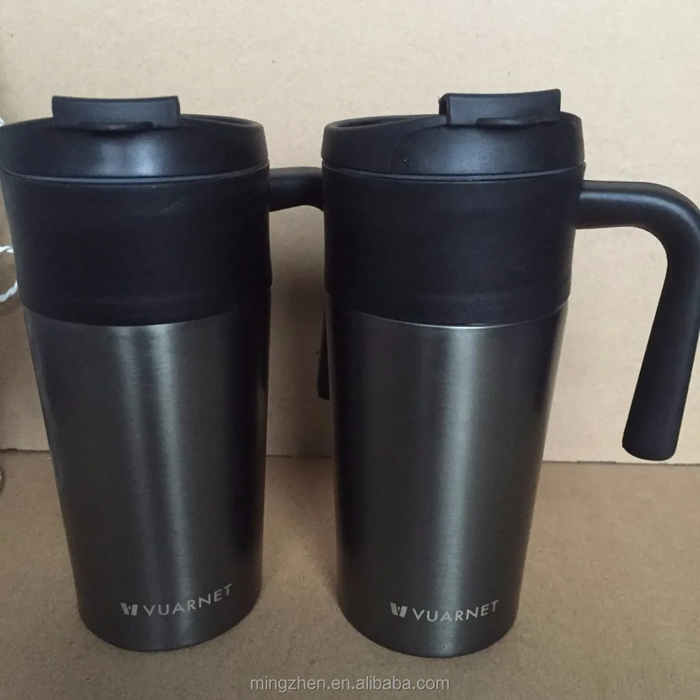 wall stainless steel vacuum insulated travel coffee mug with lid