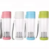 BPA FREE Double Wall PP Material Water Bottle. Double Wall Plastic Bottle With Tea Infuser