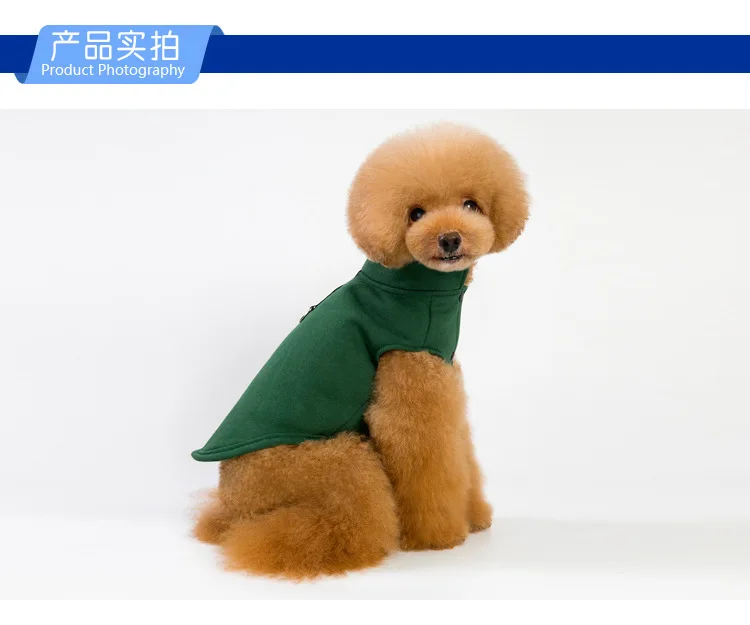 2020 Autumn And Winter New Pet Clothes Pet Sweater Dog Clothes Solid Color Pet Warm Vest Teddy Dog Clothes For Factory