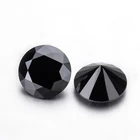 Special Color Gemstone 7MM Black Round Brilliant Cut Loose Moissanite for 18/14k Rings