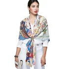 Silk Scarf Print Scarf 2018 Pure Silk No MOQ Digital Print / Screen Print Custom Silk Scarf