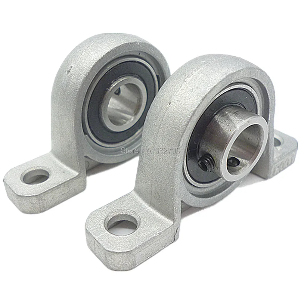 2pcs Pillow Block Bearings Bore Inner Dia 12mm Zinc Alloy Pillow Block Cast Housing Mounted Ball Bearings Micro Vertical Bearing