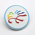 Promotion custom enamel pin name metal button badge