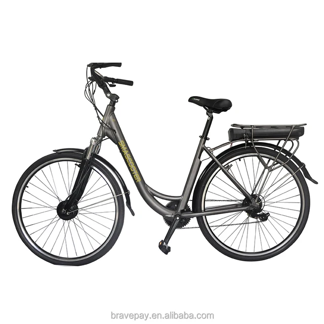 28" big tire electric bicycle 350W brushless hub motor high power electric bike CE certificated electric vintage bike