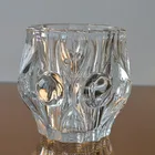 Home decoration engraved glass pot for green plants