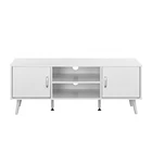 Wood Mid century Style TV Stand with Cabinets and Interior Shelves Open Shelf for Flat Screens Home Furniture Low MOQ