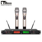 Professional UHF dual channel wireless Karaoke microphone