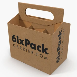 custom printed cardboard 6 pack bottle beer carriers