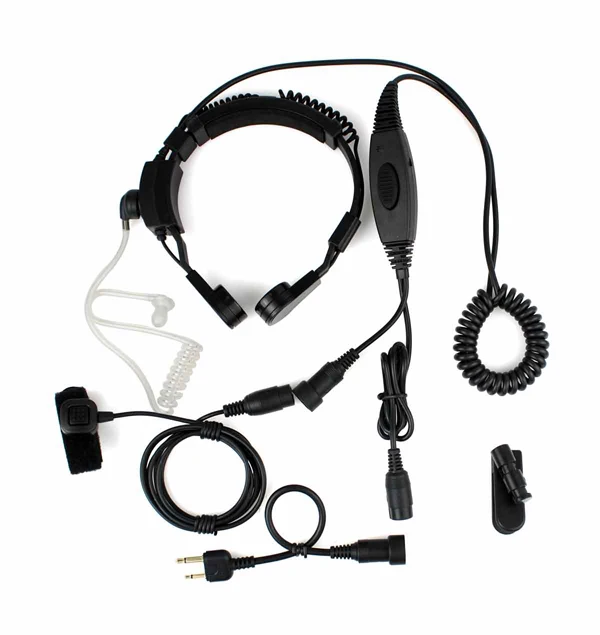 Pin Ptt Vox Adjustable Volume Throat Mic Headset For Icom F F F